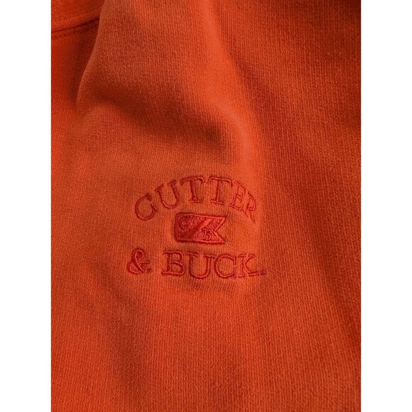 University of Virginia UVA Quarter 1/4 Zip Pullover Cutter & Buck Size S Orange - Picture 5 of 11